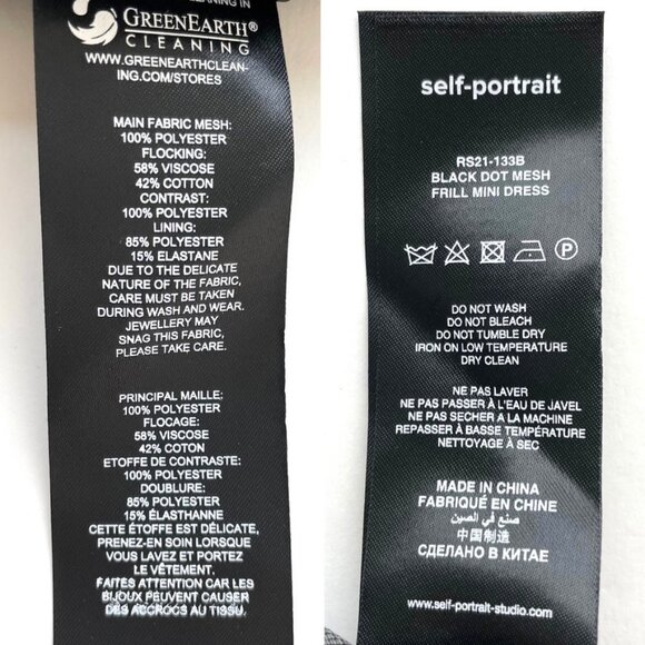 Self-Portrait Strapless Swiss Dot Frill Mini Cocktail Dress Black Size 10 NWT - Picture 10 of 10